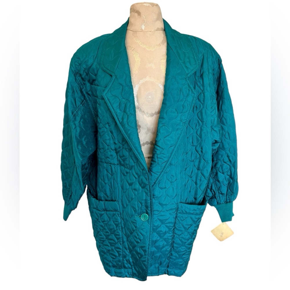Vintage Silk Teal Jacket (small)
